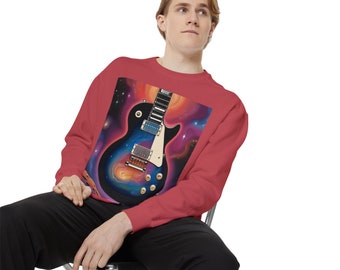 Chitarra elettrica, FELPA DA ESTERNO, Girocollo invernale dalla vestibilità rilassata di qualità Premium, Regalo maglione morbido e accogliente, Felpa unisex, Regalo per musicista