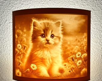 Kitten Night Light | Cat Decor Gift for Pet Lovers