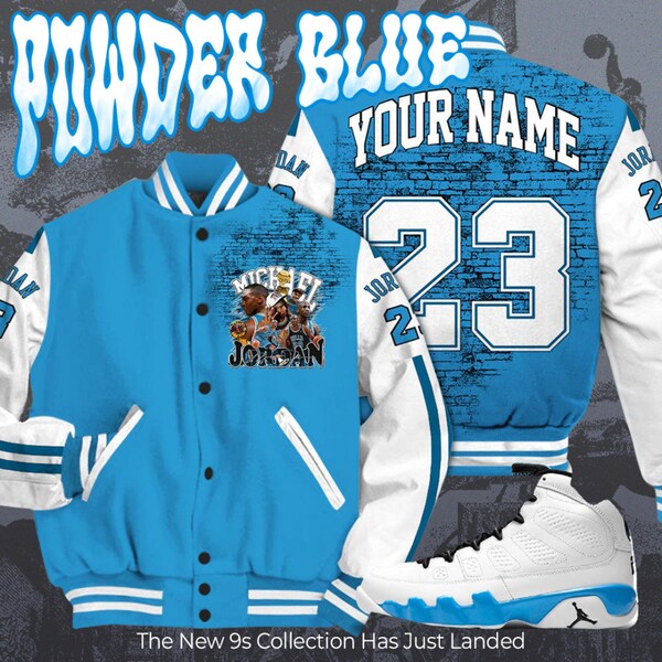 Custom JD Victory Shirt, 9 Powder Blue T-Shirt, To Match Sneaker Powder Blue 9s Baseball Varsity Jacket, Tanktop, Shorts 1603 HDT