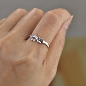 Bague superposable vague rappel automatique, Vous avez survécu à trop de tempêtes pour être dérangé par des gouttes de pluie, Bague amour-propre, Cadeau d'anniversaire, Cadeaux pour elle image 3