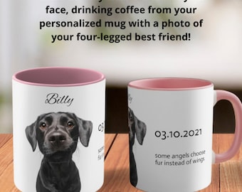 Custom Pet Mug Using Pet Photo + Name Custom Dog Mug Dog Coffee Cup Personalized Pet Mugs Dog Mom Mug Personalized Cat Dad Mug New Dog Mug