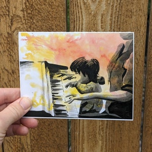 Piano Greeting Card for Musician Gift for Music Lover, Thank You Card for Music Teacher, Birthday Card for Pianist