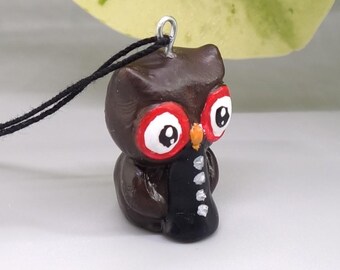 Adorno de arcilla hecho a mano con forma de animal músico, oboísta, clarinetista, estatua de búho, figura de conejo.