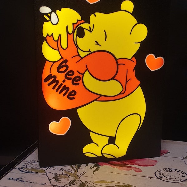 Lightbox LED Honigbär Puh 3D druck