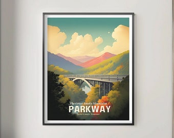 The GRSM Parkway Poster | National Park | Wall Art | The Smokies Gift Idea