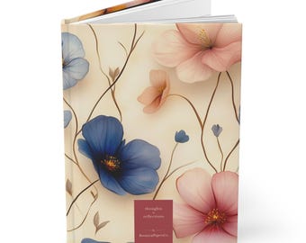 Elegant Botanical Notebook, Floral Design Journal for Writing, Sketching, or Gifting, Perfect for Women, Nature Lovers, and Students No. 8