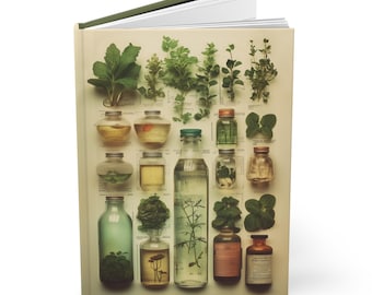 Botanical Specimens Notebook, Nature Inspired Hardcover Journal for Mom or Wife, Writers & Herbal Enthusiasts, Vintage Inspired Design No. 3