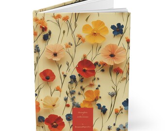 Floral Botanical Notebook, Colorful Wildflower Journal for Notes, Thoughts and Reflections, Gift for Mom, Wife, Women & Nature Lovers No. 5
