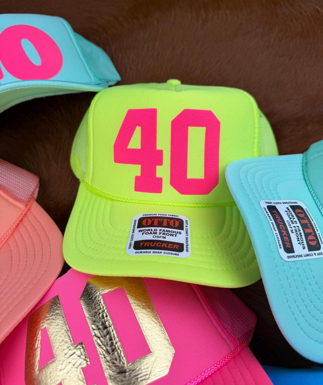 40th Birthday Party Trucker Hats, 40 Crew Hats, Birthday Squad Hats ...