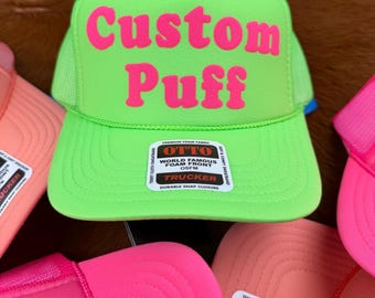 Gorra metálica personalizada con estampado abullonado, gorra de espuma personalizada, gorra de camionero de malla personalizada, gorra de copa alta, gorra de camionero de espuma, gorra abullonada, gorra con estampado abullonado 3D