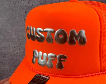 Gorra metálica personalizada con estampado abullonado, gorra de espuma personalizada, gorra de camionero de malla personalizada, gorra de copa alta, gorra de camionero de espuma, gorra abullonada, gorra con estampado abullonado 3D