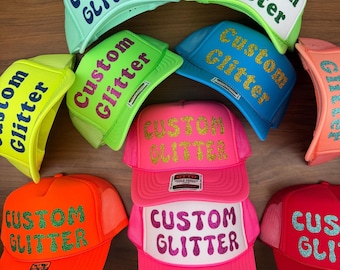 Chapeau à paillettes personnalisé, Casquette trucker à paillettes, Chapeau de fête à paillettes, Chapeau en mousse à paillettes, Chapeau à paillettes personnalisé, Chapeau de fête personnalisé, Chapeau de groupe personnalisé