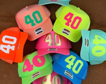 40th Birthday Party Trucker Hats, 40 Crew Hats, Birthday Squad Hats, Birthday Party Hats, 40th Birthday Party Caps,
