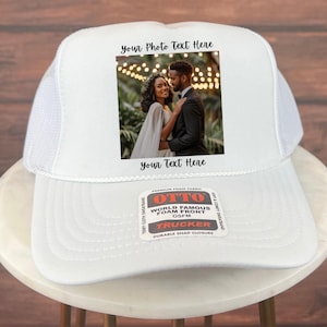 Custom Your Photo Trucker Hat, Personalized Family Portrait Photo Hat, Customized Image Hat, Custom Hat with Image, Memorial Photo Hat,