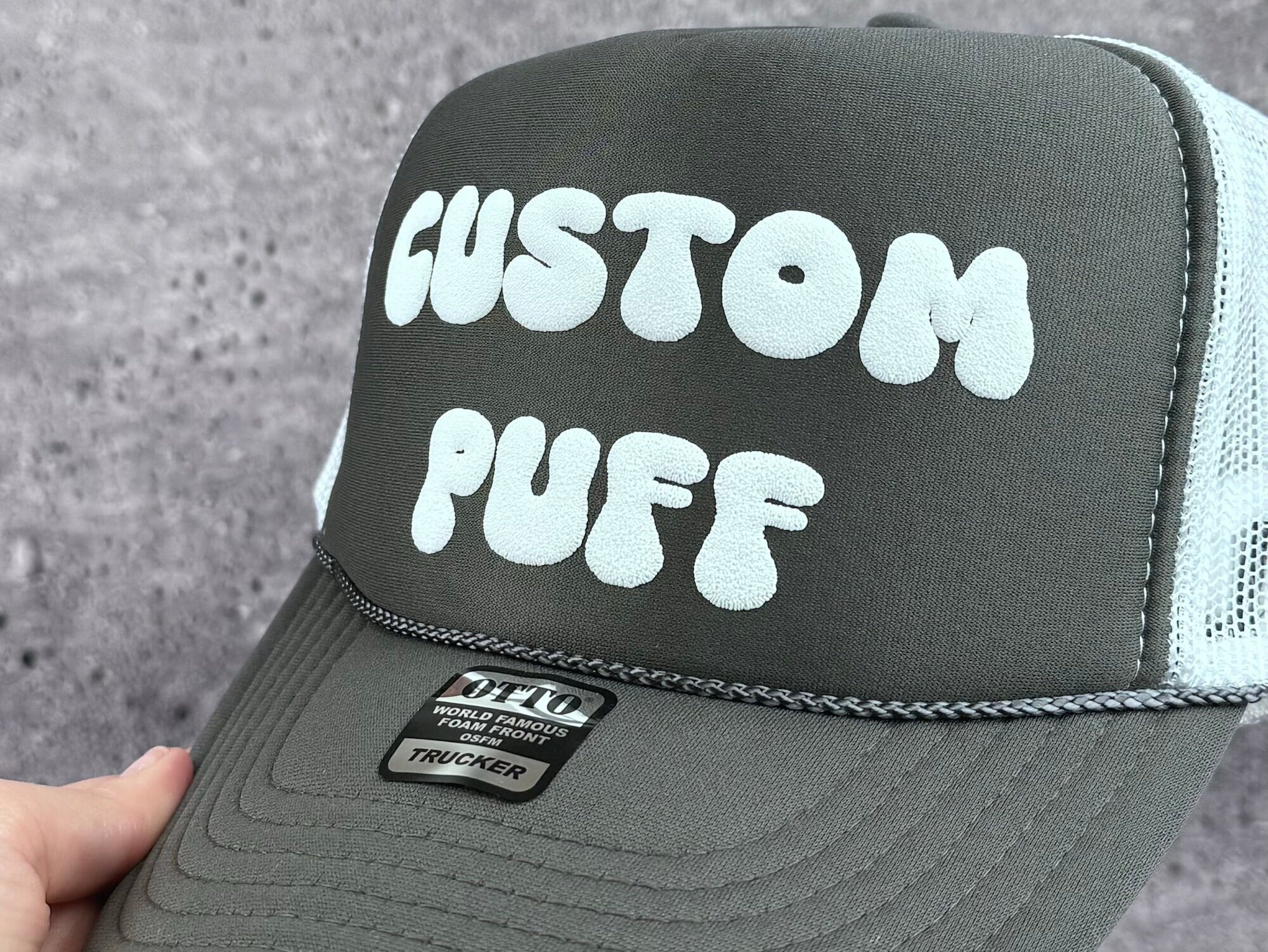 Custom Puff Print Hat, Custom Foam Hat, Custom Mesh Trucker