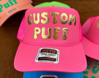 Gorra personalizada con estampado abullonado, gorra de espuma personalizada, gorra de camionero de malla personalizada, gorra de copa alta, gorra de camionero de espuma, gorra abullonada metálica, gorra con estampado abullonado 3D