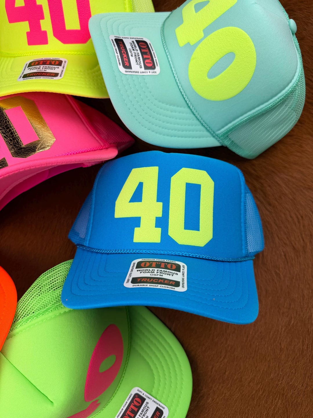 40th Birthday Party Trucker Hats, 40 Crew Hats, Birthday Squad Hats ...