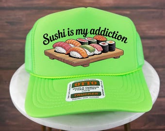 Crochet Sushi Hat With Chopsticks: Novelty Foodie Hat - Etsy  display picture 3