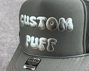 Gorra metálica personalizada con estampado abullonado, gorra de espuma personalizada, gorra de camionero de malla personalizada, gorra de copa alta, gorra de camionero de espuma, gorra abullonada, gorra con estampado abullonado 3D