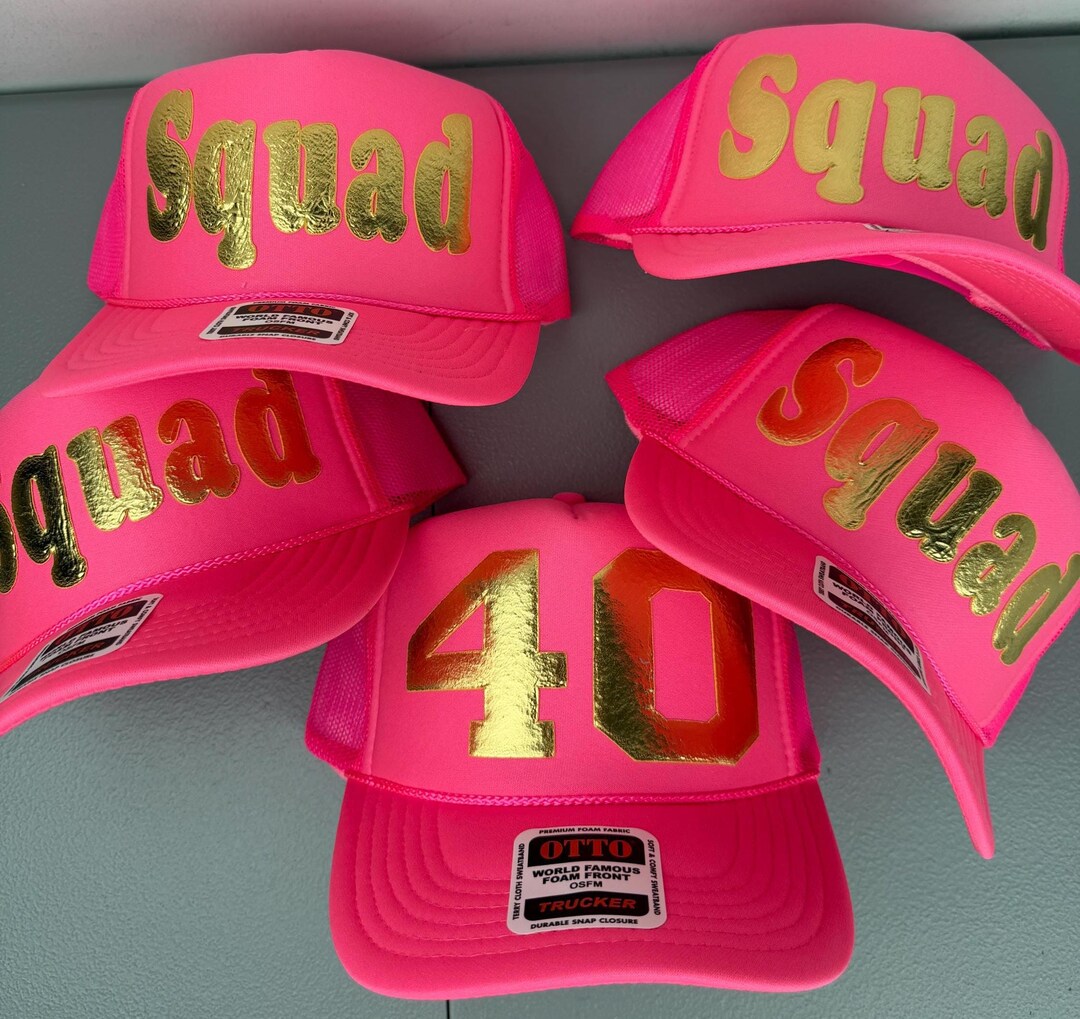 40th Birthday Party Trucker Hats, 40 Crew Hats, Birthday Squad Hats ...