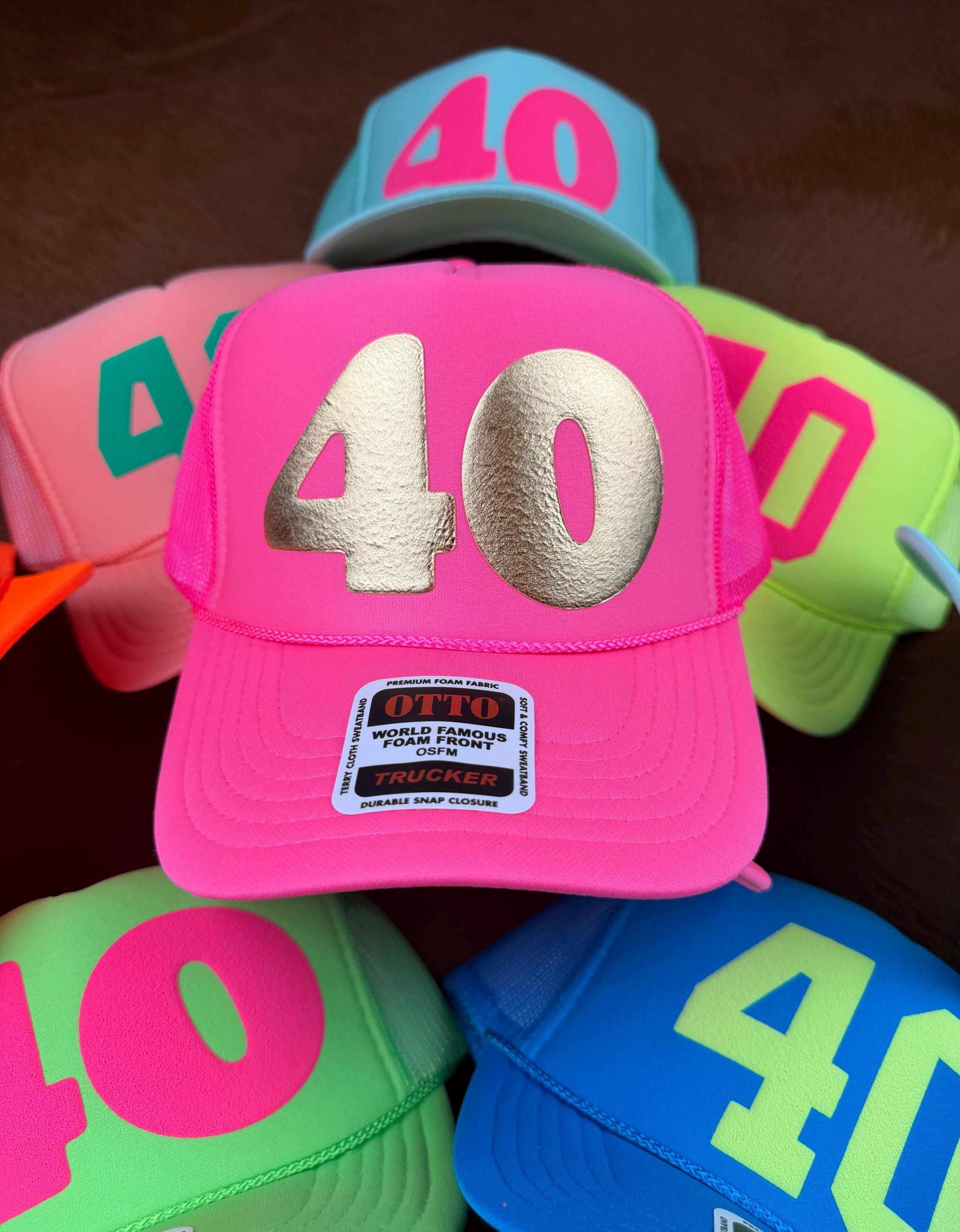 40th Birthday Party Trucker Hats, 40 Crew Hats, Birthday Squad Hats ...