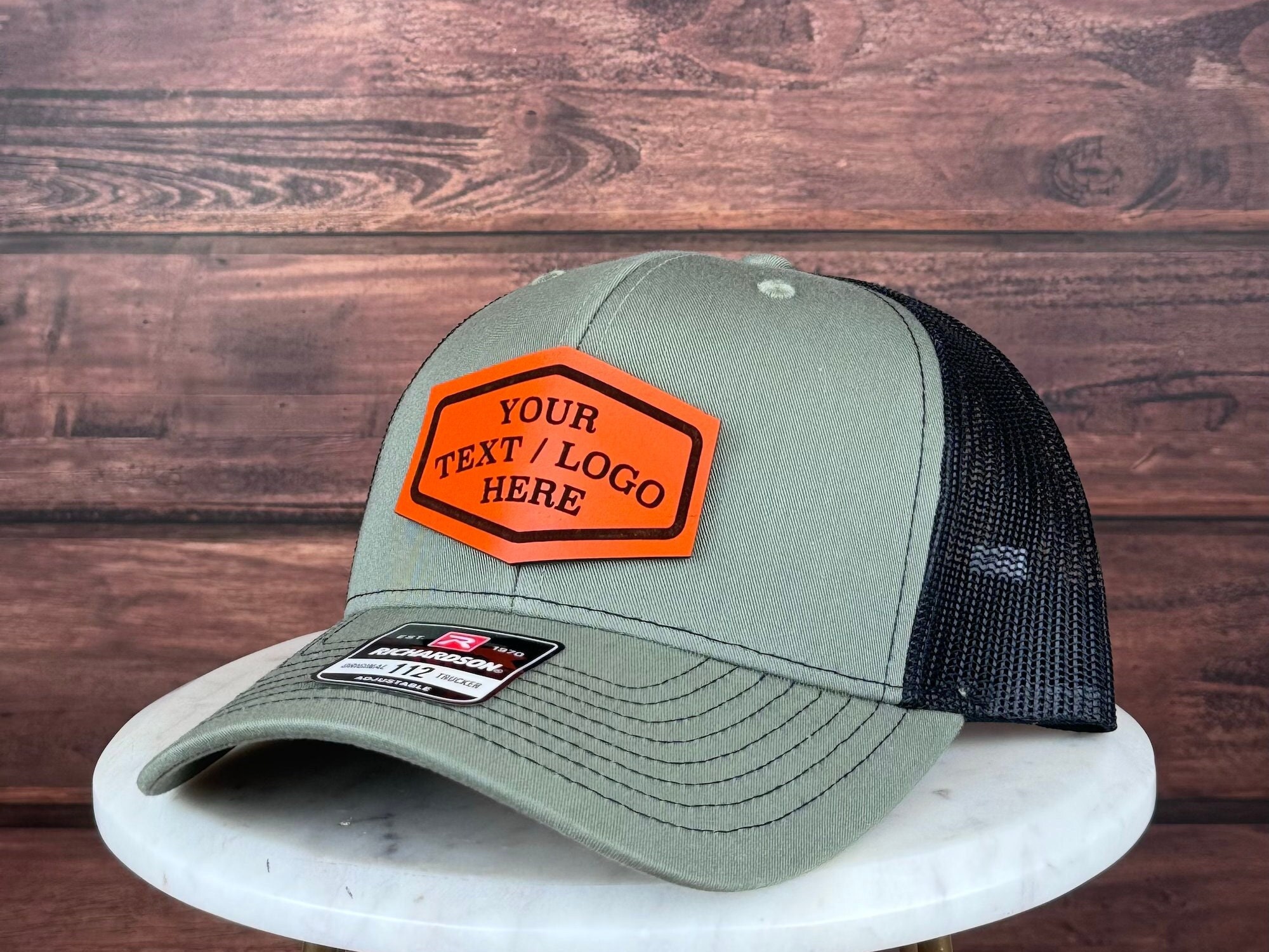 Genuine Leather Patch Hat, Custom Logo Hat, Custom Leather Patch 