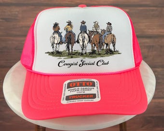 Cowgirl Social Club Hat, Western Cowboy Trucker Cap, Country  display picture 1