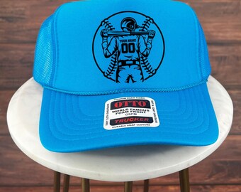 Custom Baseball Player Trucker Hat with Number, Personalized Sports Hat, Athlete Foam Trucker, Team Gift Cap, Baseball Mom Hat, Game day Hat