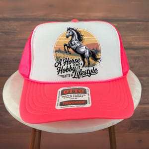 A Horse Is Not A Hobby It’s A Lifestyle Trucker Hat, Equestrian Cowboy Hat, Rustic Ranch Style Horse Lover Hat