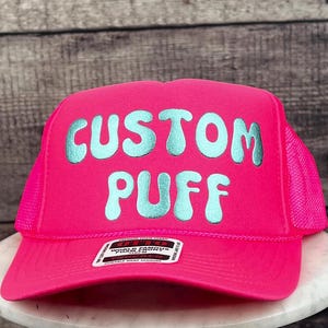 Custom Puff Print Hat, Custom Foam Hat, Custom Mesh Trucker Hat, High Crown Hat, Foam Trucker Hat, Metallic Puff Hat, 3D Puff Print Hat