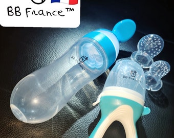 Sets Bébé Développement Tétine Grignoteuse 4pcs+ Biberon/Gourde Cuillère Silicone