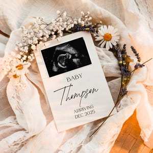 Minimalistische Babymitteilung digitale Schwangerschaftsmitteilung Social Media Baby enthüllen einfache Schwangerschaftsmitteilung geschlechtsneutrale Enthüllung