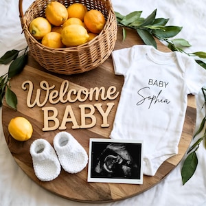 lemon pregnancy announcement digital summer baby announcement editable template sweet baby reveal summer baby pregnancy announcement