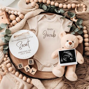 neutral baby announcement digital pregnancy announcement for social media baby reveal post for new baby gender neutral baby announcement