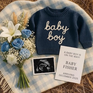 Boy pregnancy announcement digital baby announcement editable template little brother reveal social media post baby brother announcement