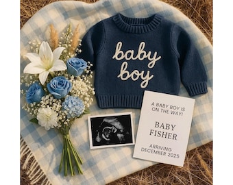 Boy pregnancy announcement digital baby announcement editable template little brother reveal social media post baby brother announcement