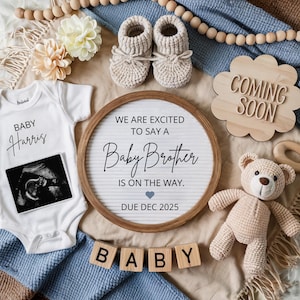 Annuncio di gravidanza di un bambino modello modificabile di annuncio digitale di un bambino fratellino annuncio di un bambino fratellino post sui social media