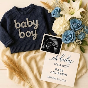 Boy pregnancy announcement digital baby announcement editable template little brother reveal social media post baby brother announcement