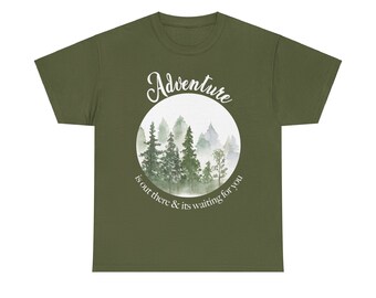 Camping Unisex Cotton T Shirt /Tee for Men/Women/Mountains and Trees T-Shirt/Friends Camp/Family Camp Tee/Gift For Hiking/Gift For Camping