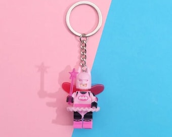 Superhero Cute Key Chains 3D Fairy Figure Character Keychain, Superhero Figurine Keychain, Keychain Accessories