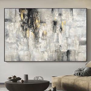 Beige Gray Wabi Sabi Wall Art - Neutral Textured Canvas, Boho Wall Decor Painting , Oversized Minimalist Decor, Perfect Housewarming Gift