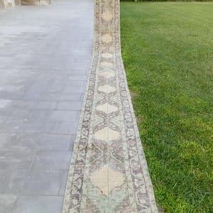 Tapis de couloir 2x24, tapis patchwork, tapis vintage 2x24, tapis d'escalier, tapis d'entrée, tapis de couloir, tapis vintage, 2,3 x 23,8 pi, hors taxes (États-Unis)