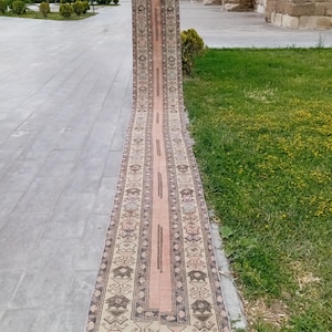 Alfombra turca vintage de 2x20 pies, alfombra patchwork para entrada, pasillo, escalera, alfombra larga, decoración del hogar, 2.3 x 20 pies, libre de impuestos en EE. UU.