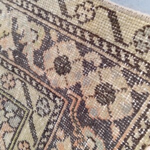 Vintage Oushak Turkish Runner: 2x20 Long Narrow Carpet (2.4x20.8 ft)         Tax Free USA