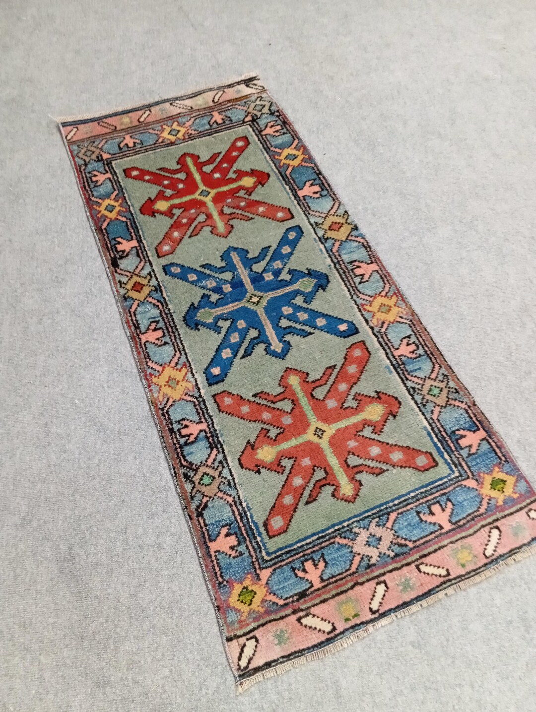 2x5 Rug, 2x5 Vintage Rug,small Runner Rug,2x5 Ousak Rug,2x6 Runner Rug ...