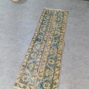 2x5 Runner Rug,2x5 Rug,2x5 TURKISH VINTAGE RUG,Oushak Handmade Wool Rug,2x5,Turkish Rug,Vintage Wool Rug,Unique Rug,runner, 1.6x4.7 ft
