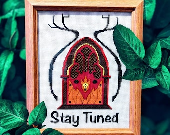 Stay Tuned Alastor Radio Demon Hazbin Hotel Cross Stitch PDF