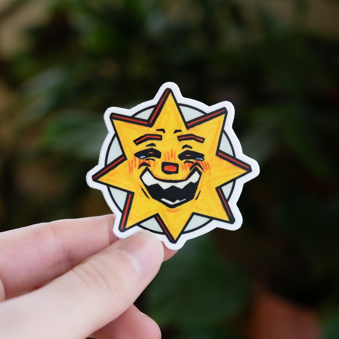 Theater Comedy Mask Star Sticker, Waterproof Vinyl - Etsy