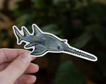 Sawtooth Shark Sticker, Waterproof Vinyl