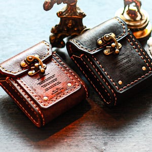 Vintage Style Leder Zigarettenetui, handgefertigte Zigarettenetui, antike Zigarettenetui, Zigarettenetui des Mannes, handgemachte Ledertasche, Handarbeit